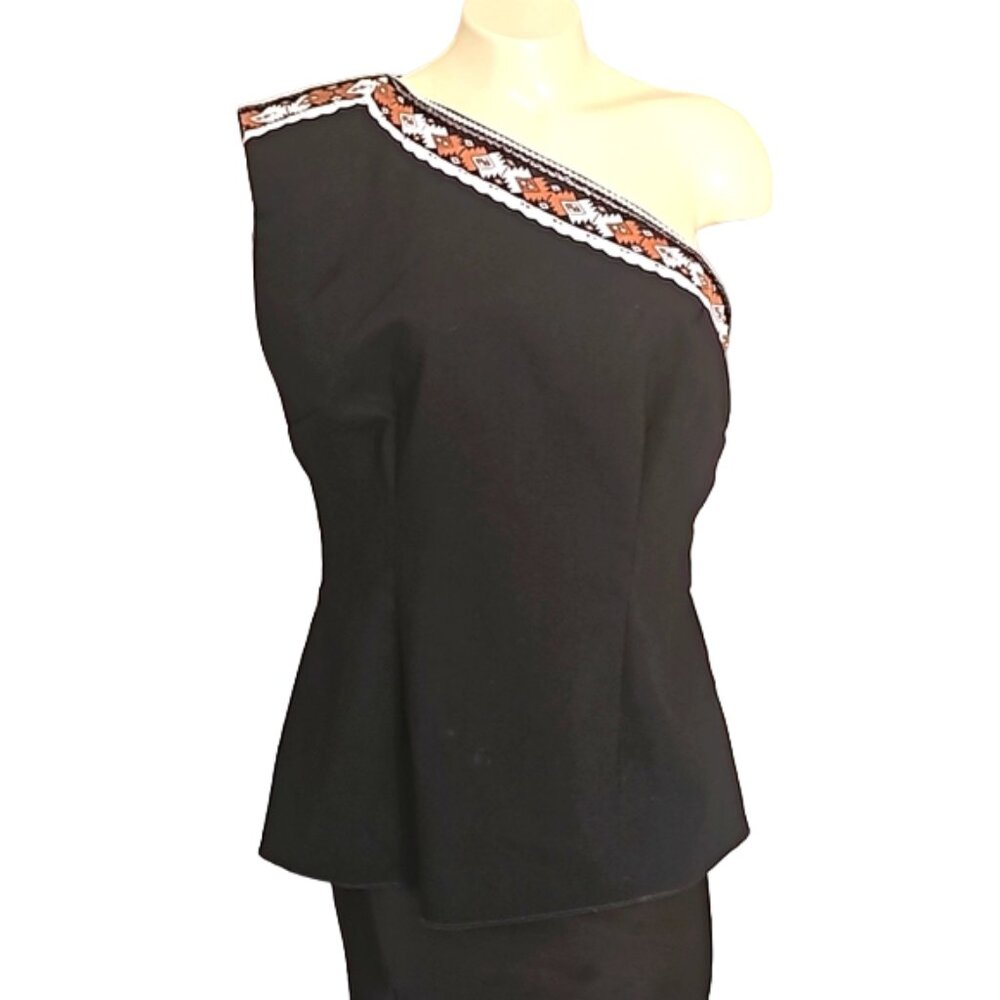 Vintage Jeanette's Southwest Albuquerque, NM one shoulder fitted top fits small